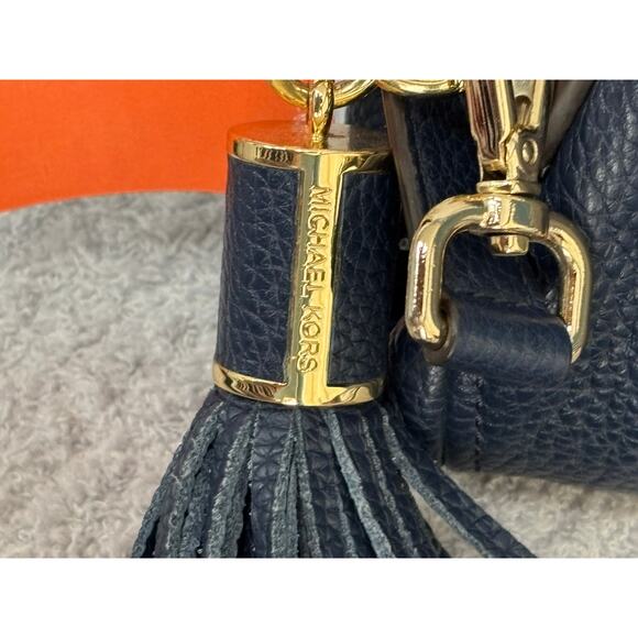 Michael Kors Navy Pebbled Leather Foldover Shoulder Bag #64440 - Picture 15 of 15